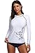 BeautyIn Women's Long-Sleeve Rashguard Shirt UPF 50+ Rash Guard Swimsuit Top,White,Medium