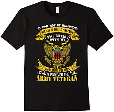 Mens Own forever the title army veteran shirt XL Black