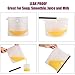 Natural's House 3.O Reusable Silicone Food Storage Bags 6 Peck-Food Expire Date Tracker,4Pcs/4cups + Free Organic Bags or Anti-Bacteria Cleaning Brush - Airtight|Leak & Tear Free-Easy Slide-BPA Free