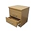 Hodedah 2 Drawer Nightstand, Beech