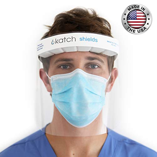 KATCH Face Shields for Medical Reusable Protective Visor Made in USA Full Face Protection One Size Fits Most Elastic… - Image 3