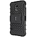 Galaxy s5 Case,Heavy Duty Rugged Dual Layer Shockproof Hybrid Armor Case for Samsung Galaxy S5 SV I9600 and NEO with Built-in Kickstand (Black)