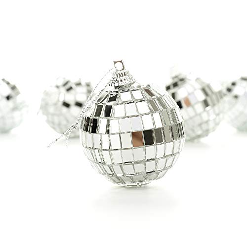 Bright Reflective Mirror Disco Balls | 24 Pack 2" Christmas Balls Ornaments Xmas Tree Hanging Balls Pendants for Holiday Wedding Party Dance and Music Festivals Decoration