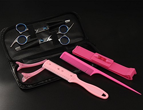 Xcellent Global Hairdressing Scissors Tool Kit Bang Hair Scissor Thin Flat Cut Cutting Teeth Barber Scissors Combination Set BT017