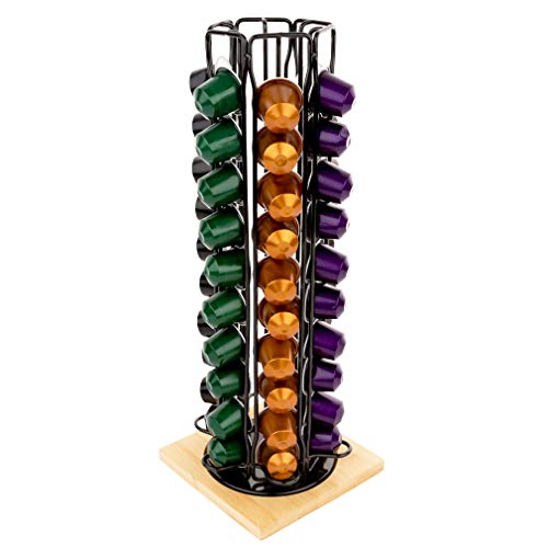 Homeries Coffee Capsule Holder (Holds 60 Carousel Capsules) - Coffee Pod Storage Rack with 360-Degre Homeries Coffee Capsule Holder (Holds 60 Carousel Capsules) - Coffee Pod Storage Rack with 360-Degre