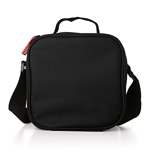 Borsa Termica Porta Pranzo Impermeabile - Urban Food Casual 3L | 4 Contenitori: 2x0,5L + 2x0,2L | Triplo Strato Isolante | Corpo Semirigido | Tasca Interna | 22,5x10x22 cm, Nero