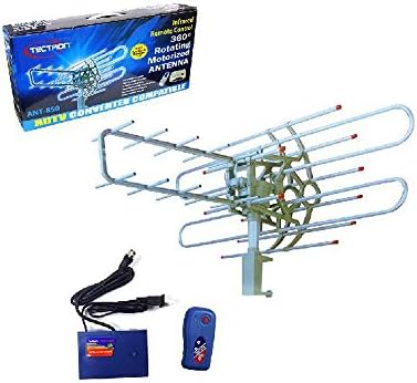 Outdoor Antenna Ant-850 HDTV Outdoor-Motorized Rotating with Remote, HD VHF/UHF/FM TV Antenna