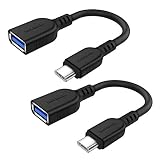 Nekteck USB-IF Certified(2-Pack) USB C to USB 3.0 Adapter USB 3.1(Gen1) Type C Male to USB A Female Cable Support OTG Function, Compatible with 2018 MacBook Air/Pro, Galaxy S9 Note 9, Pixel 3 /Black