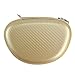Geekria Shield Headphone Case Compatible with Beats Solo 4/3/2/HD, Replacement Hard Shell Travel Carrying Bag with Cable Storage (Gold)