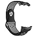 Aolvo Silicone Watch Bands Replacement Accessories Strap fit Samsung Gear Fit2 Pro SM-R365/ Gear Fit2 SM-R360 Black-Gray