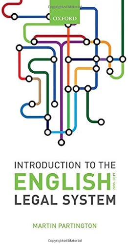 Download Introduction to the English Legal System 2018-19 PDF
