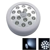 Super Bright 15 LED Wireless Auto PIR Sensitive Motion Sensor Activated Light - White