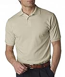 Jerzees Men's Jersey Polo with Spotshield, Sandstone, Large