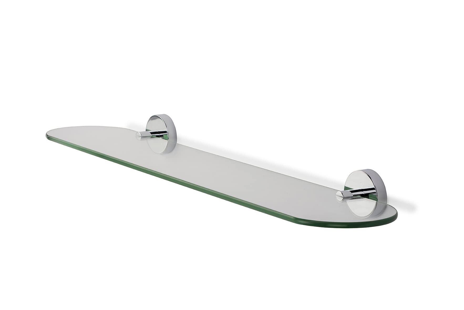 Croydex Flexi-Fix Romsey Glass Shelf with Zinc Alloy Construction, Chrome — image 1