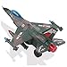 Vokodo Army Air Force Fighter Jet F-16 Toy Military Airplane With Fun Lights And Sounds Bump And Go Action Pretend Play Kids Aircraft Bomber Plane Great Gift For Preschool Children Boys Girls Toddlers