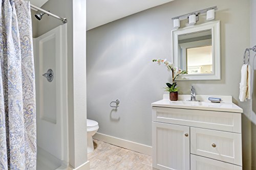Cascading Steps in Polished Chrome, Shower Curtain or Window Drapery Tension Rod by AMG, 42" to 72" - Thumbnail 7