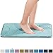 Flamingo P Memory Foam Bath Mat Aqua Bathroom Rugs Bath Mats for Bathroom Ultra Soft Non-Slip Bath Rug Water Absorbent and Washable Bath Rug for Bathroom, Shower, Tub, 24x17 Inches, Aqua Green