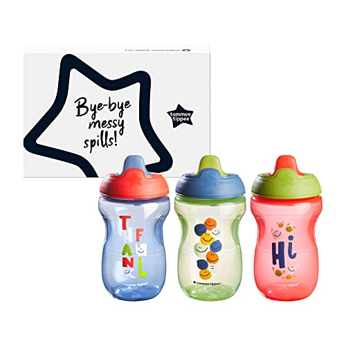 Tommee Tippee Sippee Cup, Water Bottle for Toddlers, SpillProof, BPA Free, Colorful and Playful