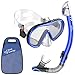 Superior Snorkel Set for Women and Men with Adjustable Dual Strap - Enjoy Swimming, Snorkeling and Scuba Diving with Anti-Fog Tempered Glass Mask & No Leaks Dry Top Snorkel with Silicon Mouth Piece