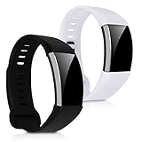 kwmobile Silicone Watch Strap for Huawei Band 2 / Band 2 Pro - 2X Fitness Tracker Replacement Band Wristband Bracelet Set with Clasp