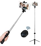 Bluetooth Selfie Stick Tripod, BOKIN wireless Selfie Stick for iPhone 6/iPhone 6 Plus/iPhone 7/iPhone 7 plus/iPhone 8/iPhone 8 plus/iPhone X and Samsung note 8/S8 and other Android Phones