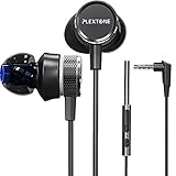 Gaming Headphone, Pasuwisma Wired E-Sport Earphone Noise Cancelling Stereo Bass Compatible with Mic, HiFi Earbuds with Extension Cable and PC Adapter for PC, Laptop and Cellphones. (Black)