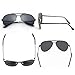 Polarized Aviator Sunglasses for Men by LotFancy, Gray Lens, Gun Metal Frame, Sunglasses Case Included