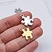 JETEHO 20pcs 2 Colors 16x18mm Metal Puzzle Piece Charms Pendant for Jewelry Making - Autism Asperger Syndrome Awareness Puzzle Piece Charm(Gold and Silver)
