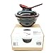 Happy Sales Set of Rice Miso Soup Bowl with Lid and Spoon Black & Red Color 16 oz