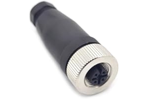 FOWIUNYE M12 5 Pin Female Connector, A Code Industrial Circular Connector Field Assembly Wireable Sensor IP67 Unshiled Straight Type Adapter 125V 4A AC/DC Connector for PG7