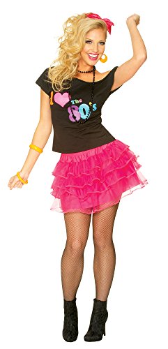 Costume Culture Women's 80's Petticoat Skirt, Hot Pink, One Size