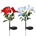Solar Garden Stakes Lawn Flower Light Outdoor Decorations, Multi Color Changing Christmas Flowers Lights Waterproof for Yard Patio Party Parks Walkway