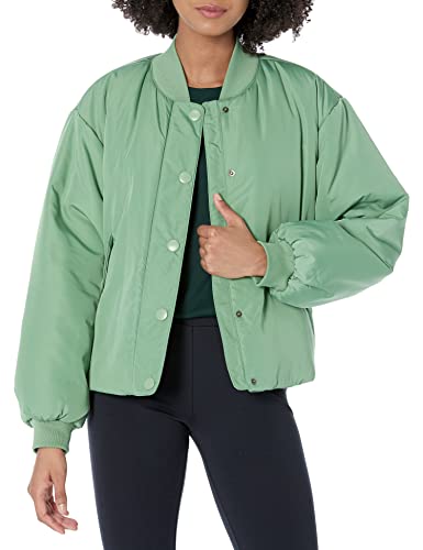AMAZON ESSENTIALS WOMEN’S RELAXED-FIT RECYCLED POLYESTER PADDED CROPPED BOMBER JACKET (AVAILABLE IN PLUS SIZE) (PREVIOUSLY AMAZON AWARE), SAGE GREEN, 3X