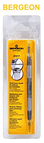 Bergeon 6767-F Watch Spring Bar Tool - Long Stainless Steel Handle with Replaceable Screw New