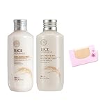 The Face Shop Rice & Ceramide Moisture SET + SoltreeBundle Natural Hemp Paper 50pcs (1. Toner + Emulsion)