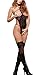 SeClovers Women's Couples Neck Halter Sexy Lingerie Lace Thong Teddy Babydoll BlackBlackOne Size