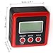 Aluminium Magnetic Digital Angle Finder Level Digital Angle Gauge, IP54 Dust and Waterproof Digital Inclinometer-Red (Red)