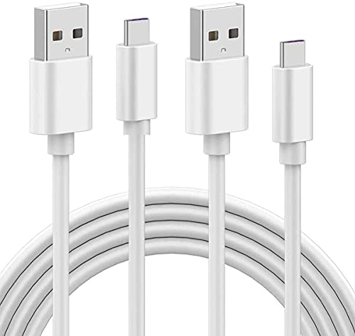 Ultra Fast Type C Cable for iQOO 7 Legend USB Cable Original Like USB | Charging & Sync Data Cable | Rapid Quick Dash Fast Charging Cable| Type C to USB-A Cable 2 Pack (3.1 Amp, 1 Meter, V, White)