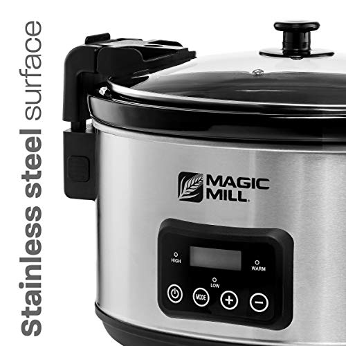 Magic Mill 8.5 Quart Slow Cooker, Extra Large Programmable Crock Pot