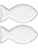 Now Designs Porcelain Medium Fish Platter, Set of Two