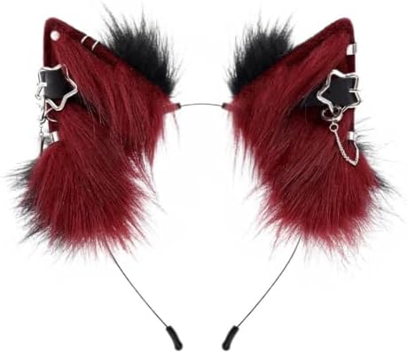 Amazon.com: HAOAN Animal Faux Fur Fox Wolf Ear Headband  display picture 2