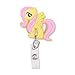 Finex 4 Pcs Set My Little Pony Badge ID Clip Reel Retractable Holder Office Work Nurse Name Badge Tag Clip On 30 inch Cord Extension Fluttershy Rainbow Dash Twilight Sparkle Pinkie Pie