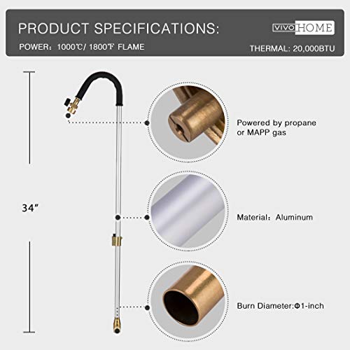 3 VIVOHOME+Outdoor+Self+igniting+Propane+Burner