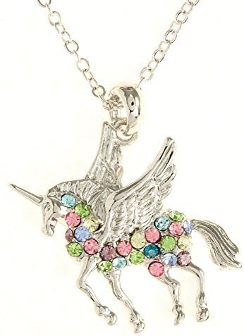 KYSTechMulti-Color Pegasus Unicorn Pendant Necklace - Tarnish Resistant - Stylish Design - Long Lasting Shine
