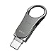 Silicon Power C80 64GB Flash Drive Type C Swivel Dual Flash Drive (USB-A 3.0 / USB-C) Ready for Smartphones, Tablets and New MacBook (SP064GBUC3C80V1S)