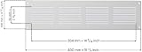 Europlast 400x100mm White Metal Air Vent Grille Cover with Insect Mesh view 2