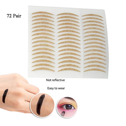 Invisible Transparent Self-adhesive Double Sided Eyelid Tape, 60 Pairs Slim + 60 Pairs Wide + 72 Pairs Slim Fiber Eyelid tape Sticker Fork (10A) - Thumbnail 3