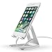 Cell Phone Stand,NTALL Tablet Stand,Universal Aluminum Holder,Cradle,Dock, Stand for All Smartphone,iPad,iPhone X/ 8 Plus, S9/ S8 / Note8, Switch & Kindle, Facetime & Live Stream (Silver)