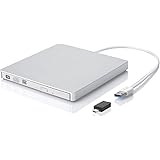 ROOFULL External CD/DVD +/-RW Drive USB 3.0 Type-C Premium Portable DVD CD ROM Player Reader Writer Burner Optical Drive for 