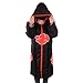 Wraith of East Naruto Akatsuki Organization Members Cloak Ninja Robe Hooded M Black